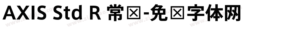 AXIS Std R 常规字体转换